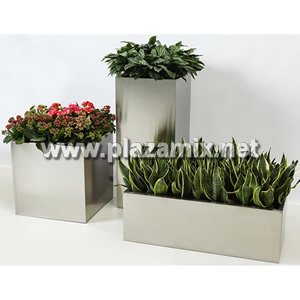 方形不銹鋼花盆 Stainless Steel Flowerpot - Square